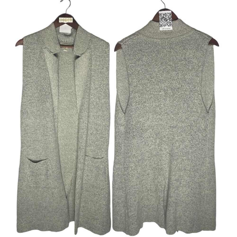 MONTEAU duster sweater vest // L